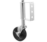 Roue à Ressort pour Portail, Charge 75kg, Acier Laminé à Froid Noir | Amortisseur Intégré, Pince à Ressort, pour Herbe et Brique, Support Robuste, Ouverture Aisée