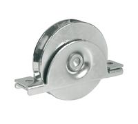Roue avec Support Intérieur Ø 120mm - 2 Roulements à Bille - Gorge V - IBFM - 393120A