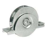 Roue avec Support Interieur - 1 Roulement à Bille - Gorge V - Ø 100mm - IBFM - 393100
