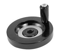 Roue circulaire noire à trois rayons, Volant à rayons ondulés en bakélite noire, 2 pièces, plusieurs tailles for fraisage de tour CNC(10mm X 63mm)