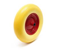 Roue complète de brouette en polyuréthane increvable Taille 3,50-8