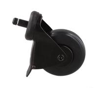 Roue de barbecue robuste avec frein pivotant à 360°, pièce de rechange pour barbecue extérieur, roulette de verrouillage facile à installer pour une mobilité fluide, noir