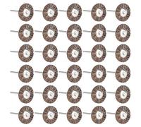 Roue de brosse Roue de brosse plate Mini roue de brosse Sculpture sur bois Roue de brosse Outil d'élimination de la rouille Outils de polissage 30 pièces en bois 30 pièces roue de (Horsehair)