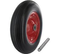 Roue De Brouette 480/400-8 Universelle Pleine, Polyuréthane, Sur Roulement à Bille Double-étanchéité 6204-2rs. Longueur De Moyeu