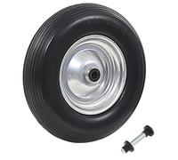 Roue de brouette avec axe PU solide 4.00-8 390 mm