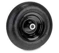 Roue de brouette Relaxdays, 3.50-6, pneumatique, 2 plis, roue de secours jusqu'à 120 kg, pneu avec valve, jante en acier, noir