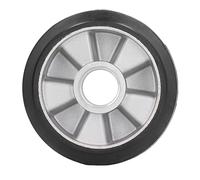 Roue de de Camion 180 X 50 Mm, Trou de Roulement 6204, Pneu de Rechange en Caoutchouc Solide pour Chariot élévateur Hydraulique Artisanal avec Moyeu en Acier Inoxydable,
