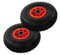 vidaXL 2X Roue de Diable Caoutchouc Pneumatique de Chariot Pneu de Brouette