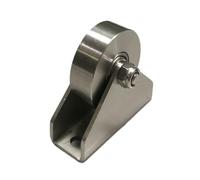 Roue de guidage avec support fixe en acier inoxydable, type plat 201 | Base de montage à deux trous pour petits équipements et réparations d'assemblages coulissants