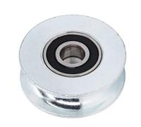 Roue de guidage en acier allié à roulement à rainure en U, diamètre extérieur de 64 mm, trou central de 15 mm, roue de suspension de porte coulissante robuste pour projets de