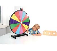Roue de la Fortune 60 cm, colorée, avec éponge et marqueur pour tableau blanc