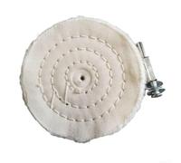 Roue de polissage de 100 mm en coton avec tige de connexion de 6 mm pour perceuse électrique et batterie, conçue pour polir le métal, les bijoux, le bois, l'aluminium et le verre (100 mm)