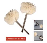Roue De Polissage De Laine Avec 2.35 Mm/3.0 Mm Shanks 10 Pièces Tampon De Polissage Ensemble De Brosse Accessoires Dremel Pour Outils Rotatifs