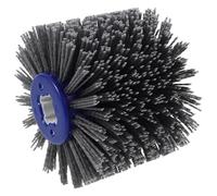 Roue de Polissage du Bois Grain 60 en Fibre Nylon pour Portes | Abrasif Carborundum Noir, Brosse Résistante à L’usure, Ébavurage des Chants, Atelier ou Usage Domestique, pour Bricoleurs