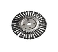 Roue de polissage en fil d'acier - Brosse de meuleuse d'angle plate pour peler, nettoyer et meuler - 250 mm x 25 mm