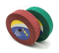 Roue de polissage pour vadrouille Scotch Brit, 150/200/250mm, brosse à lamelles Non tissée, disque en Fiber de Nylon rouge vert, 1 pièce Green P120 P