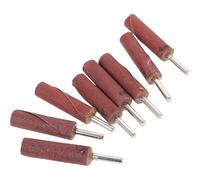 Roue de Ponçage à Lamelles Cylindrique Tige 6mm, Assortiment | Fer et Papier Abrasif, Grains 80 à 1000, pour Bijoux, Bois, Zones Fines Difficiles