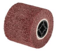 Roue de ponçage cylindrique pour machine à satiner 120 x 100 mm Grain 80 Vitesse de rotation max 4000 tr/min DEDRA DED79331B Non-tissé en nylon non tissé Grain grossier Durable et résistant Montage