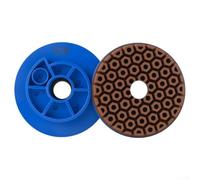 Roue de ponçage pour polissage des bords en marbre et granit - 10,2 cm - Utilisation humide - Disque bleu (grain 50)