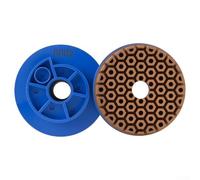Roue de ponçage pour polissage des bords en marbre et granit - 10,2 cm - Utilisation humide - Disque bleu (grain 800)