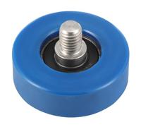 Roue de Porte de Grange Coulissante à Gorge en U avec Tige | Acier Inoxydable et PU, Roulement Étanche, Bleu, pour Rail de 3d Imprimante et Système de Guidage