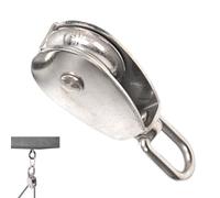 Roue de poulie à câble, bloc de poulie simple | Poulie pivotante, poulie de grue à câble métallique robuste | Poulie simple de levage Rust-Proo, polyvalente pour corde à linge, système de poulie