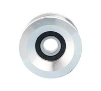 Roue de poulie à canal en U, poulie métallique de, Bearing pulley | Moyeu de rouleau central, guide de corde pour configuration de levage, pose de câbles, pièce de rechange