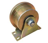 Roue de Rail Rigide à rainure en T, Rouleau de Portail Coulissant avec Support, roulettes Robustes pour Porte de Grange, quincaillerie de Portail Coulissant en Acier 45#, pour Cadre de Portail,