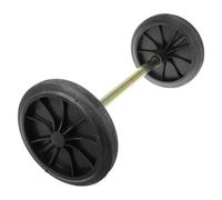 Roue de Rechange avec Axe Creux pour Poubelle 240l en Caoutchouc Noir | Fer Robuste, Installation Facile, Mouvement Fluide, Usage Extérieur, pour Conteneur 240l et Bac 4 Gallons Couleur Aléatoire