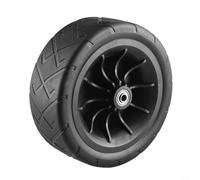 Roue de rechange d'extérieur de 20,3 cm avec roulements pour chariot pliable tout terrain, pneu en polyuréthane robuste, compatible avec les chariots utilitaires de jardin, option de couleur noire