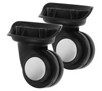 Roue de Rechange pour Valise à Roulettes Pivotantes Noir Métal ABS | Roues de Bagages Universelles, Roulement Fluide, Légères, Installation Facile, Style Classique pour Remplacement