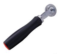 Roue de réparation de crevaison en acier carbone avec poignée en bois antidérapante pour patchs (poignée en caoutchouc 7 mm)