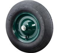 Roue de secours pour brouette Fort verte, pneu 400 x 100 mm