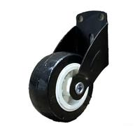 Roue de support de bas de porte anti-affaissement, rouleau de portail robuste réglable en hauteur, roulette en caoutchouc silencieuse, support de charge en acier pour armoire (noir)