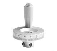 Roue de tour en alliage d'aluminium argenté avec échelle gravée précise pour machines CNC et équipement de fraisage 50 mm de diamètre oxydé pour une construction de dureté de surface (12 mm)