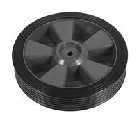 Roue en Caoutchouc Noire, Mobilité Extérieure Robuste | Plastique et Caoutchouc Résistants, Déplacement Aisé sur Terrain, Remplacement Pratique pour Gril, Trolley Utilitaire,