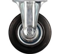 VOREL 87307 - Roue fixe avec 200 mm en caoutchouc noir