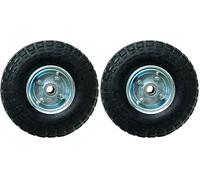 Roue gonflable 10 métal Ø 260 x 85mm WERKA PRO Alésage 16mm (Lot de 2)