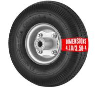 Roue gonflable EURO VANADIUM 260 mm alésage 16 mm charge 130 kg roulement à billes