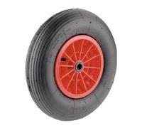 Roue gonflable - ROUES-ET-ROULETTES.COM - 400 x 100 mm - Polypropylène rouge - Charge 200 Kg - Pneu 6 ply