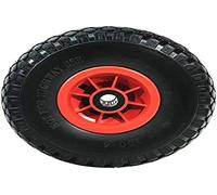 Roue increvable 10'' 260x75 Alésage 20mm Werkapro | Plastique, installation facile, robuste, léger, Ø260 x 75 mm, rouge, pneu plein avec roulement à billes, 0,94 kg