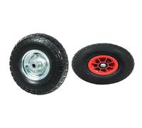 Roue increvable axe déporté 260 x 85mm WERKA PRO & 10342 - Roue gonflable 10" - diam 260x85 - Alésage 20 mm - Moyeu 74 mm - Idéal pour diable, chariot