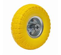 Roue increvable jaune 260 x 85 mm axe déporté WERKA PRO Alésage 16mm