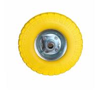 Roue increvable jaune 260 x 85 mm axe déporté WERKA PRO Alésage 20 mm