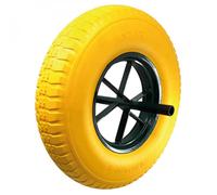 Roue increvable pour brouette 38 x 9 cm - Axe 20 mm - Linxor