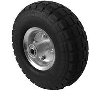 Roue increvable pour chariot 26 x 8.5 cm, axe 16 mm - Noir - Linxor