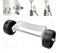 Roue mobile pour chauffage de patio - Roue en acier inoxydable, roue de support argentée | Roues noires pour chauffage de terrasse, roues pour chauffage au propane, kit de roues pour chauffage D