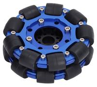 Roue omnidirectionnelle Omni Wheel de 4 pouces, en alliage d'aluminium, pour jouets robots et projets DIY (double combinaison) – modèle UM5604-0014-0102