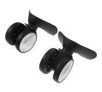 Roue Pivotante de Valise de Remplacement en Plastique Noir, 1 Paire | Rotation 360°, Installation Facile, pour Bagages et Valises, Roulettes de Rechange