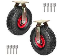 Roue Pivotantes En Caoutchouc Chariot, Roues Gonflable Pneumatique Robuste